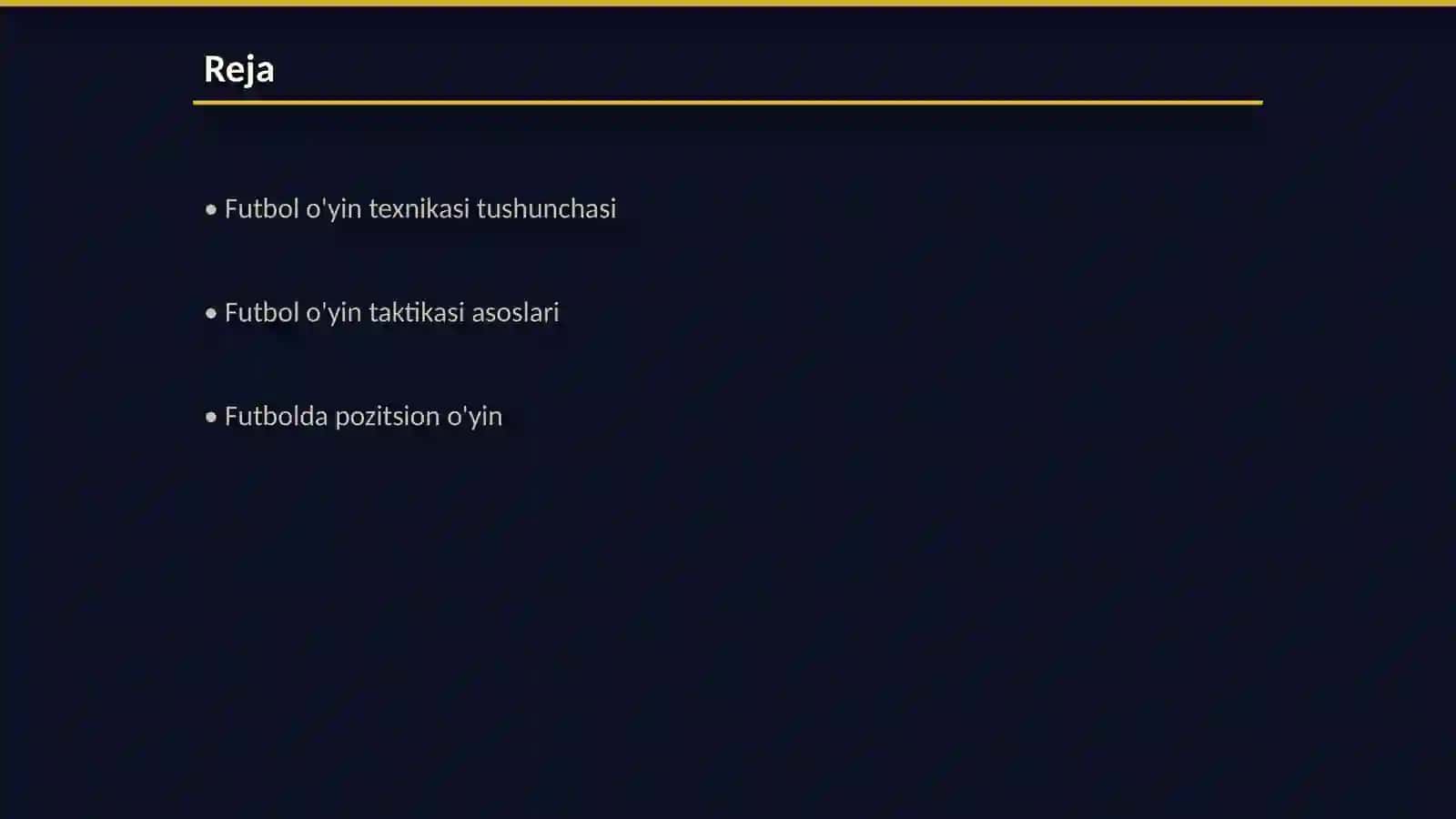 Futbol oʻyin texnikasi va taktikasi 2
