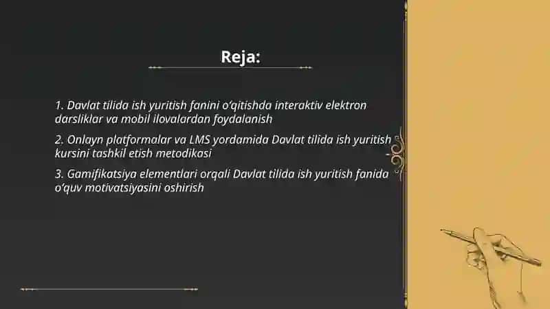 Davlat tilida ish yuritish fanini oʻqitishda innovatsion texnologiyalar 2