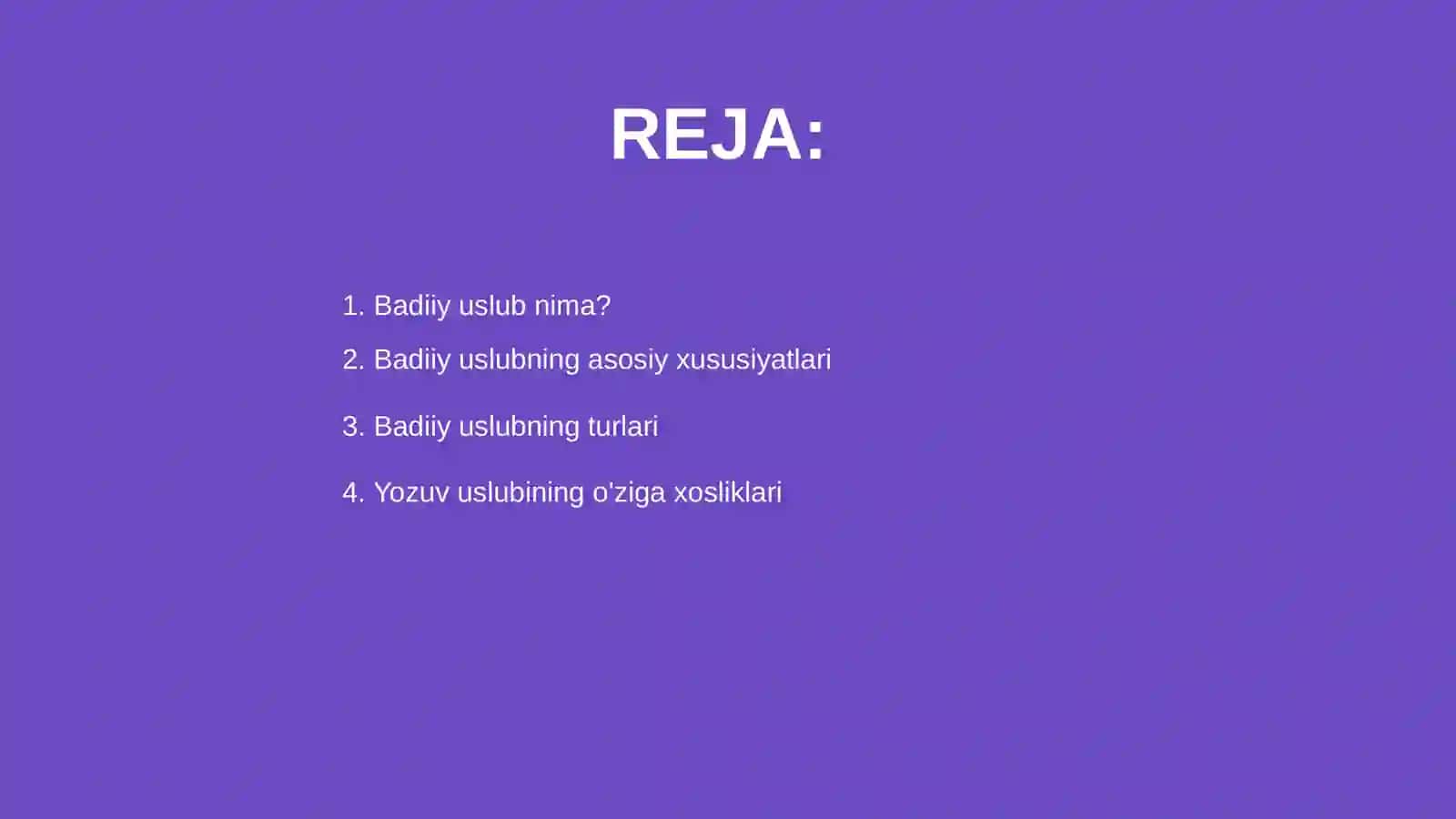 Badiiy uslub va uning xususiyatlari 2