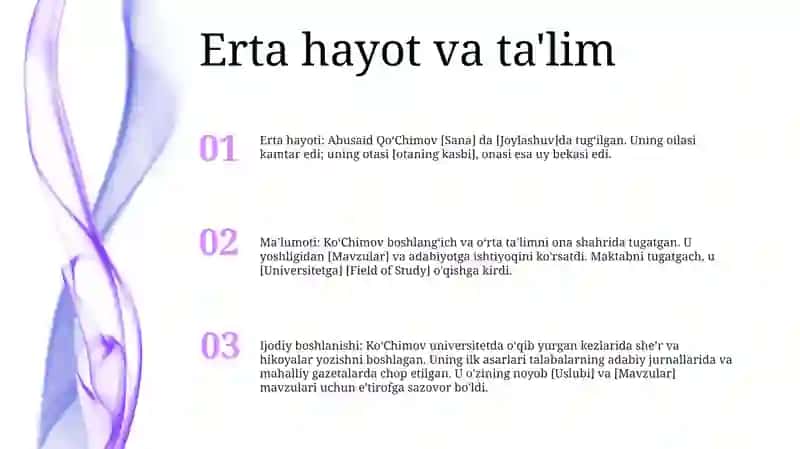 Abusaid KoʻChimovning Hayoti VaIjodiyFaoliyati 2