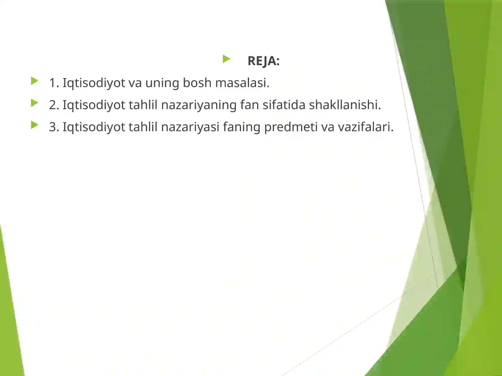 IQTISODIY TAHLIL NAZARIYASI FANINING PREDMETI VA BILISH USLUBLARI 2