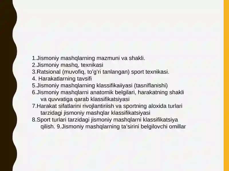 JISMONIY MASHQLAR 2