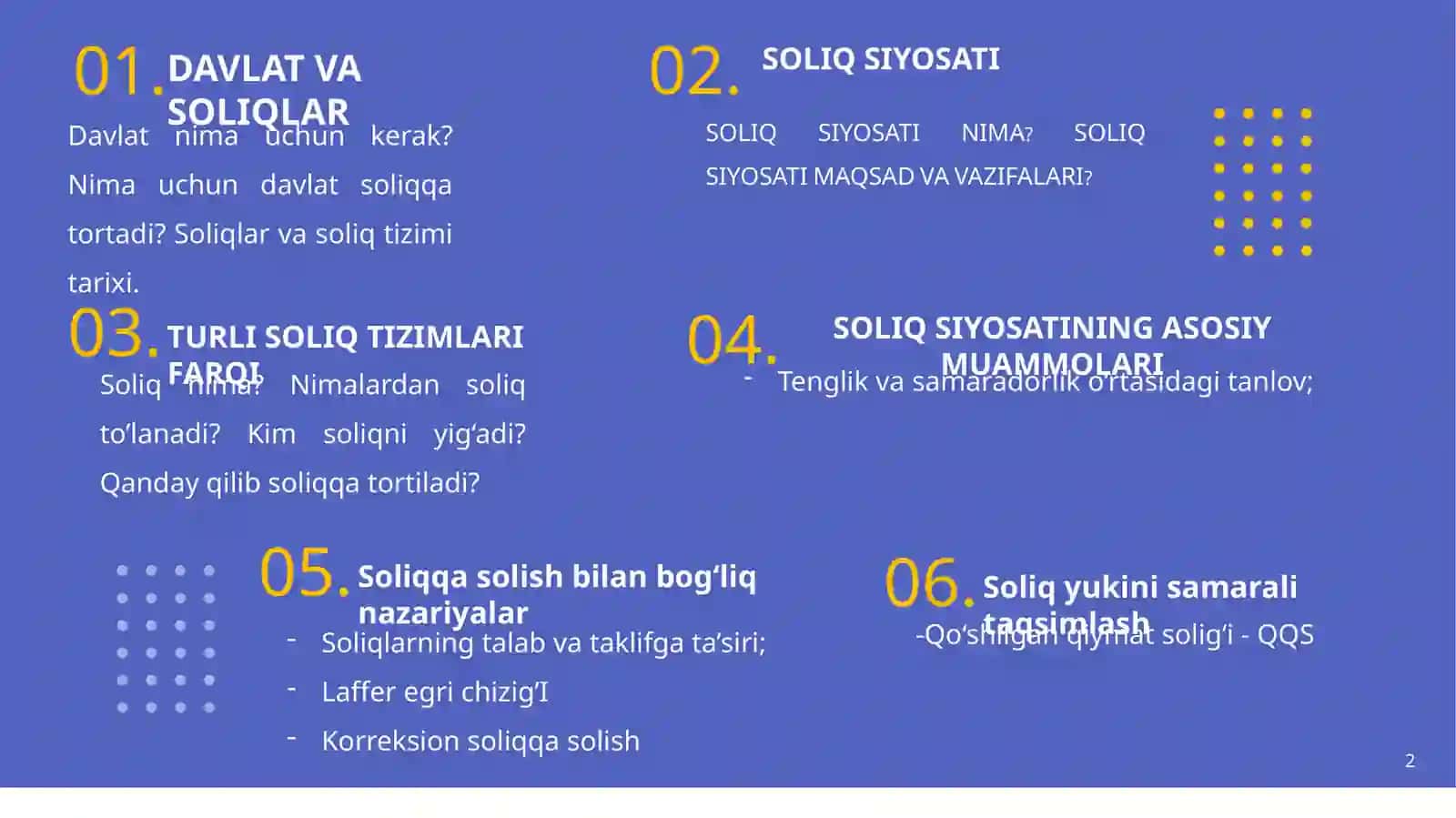 SOLIQ SIYOSATI 2