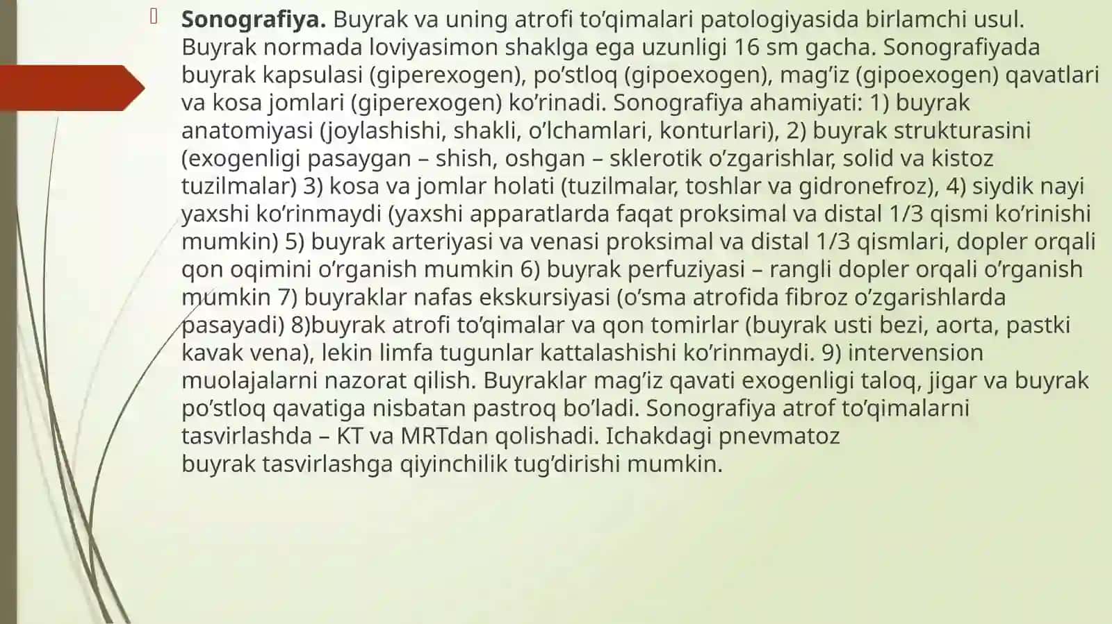 Buyrak va Siydik Yullari Normal Radiologik Anatomiyasi va Tekshirish Usullari 2