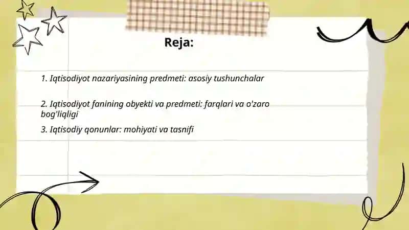Iqtisodiyot nazariyasi 2