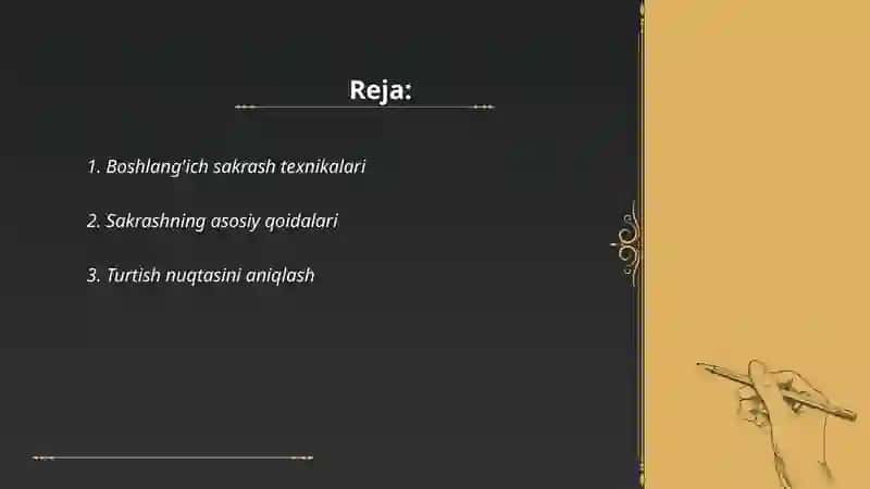 Yengil atletika sakrash mashqlarini o'rgatish 2