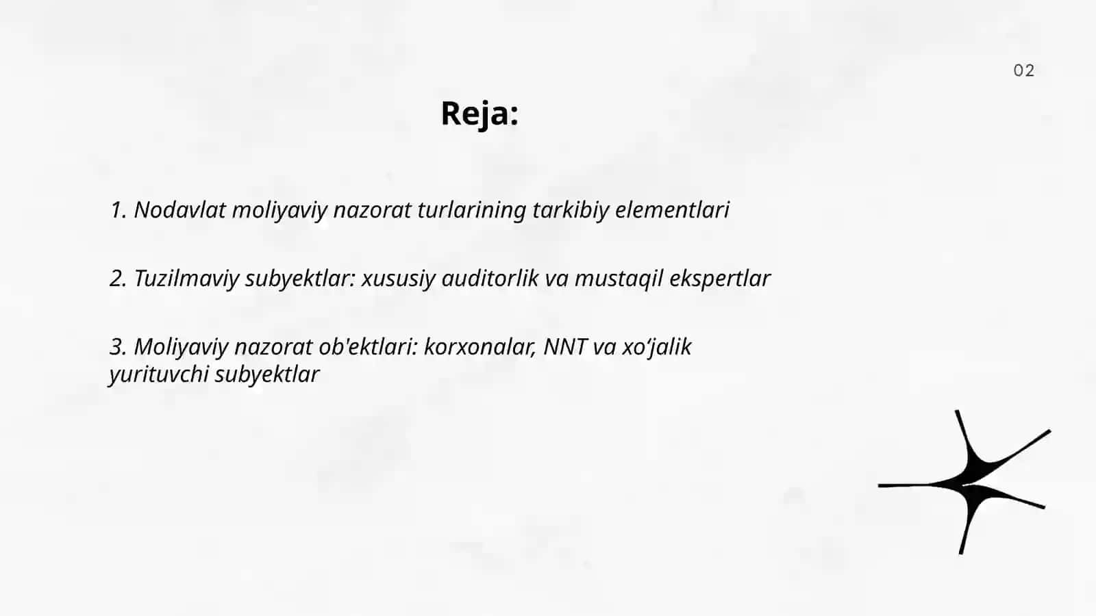 Moliyaviy nazorat nodavlat turlarining tarkibi nimalardan iborat 2