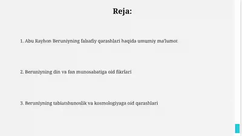 Abu Rayxon Beruniyning falsafiy qarashlari 2
