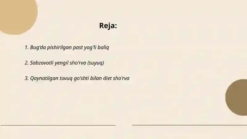 Jigar va o't kasalliklarida qilinadigan parhez taomlar 2