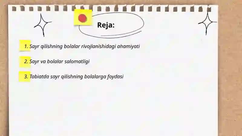Sayr qilishning bolalar rivojlanishidagi ahamiyati 2