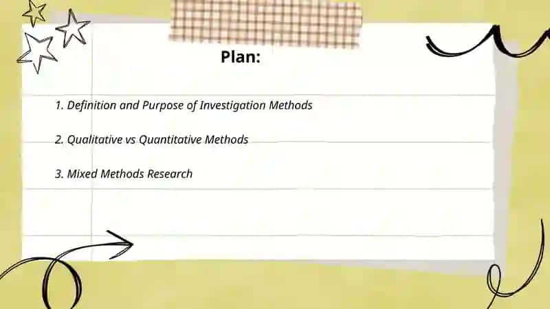 Methods of investigation. Types of investigation 2