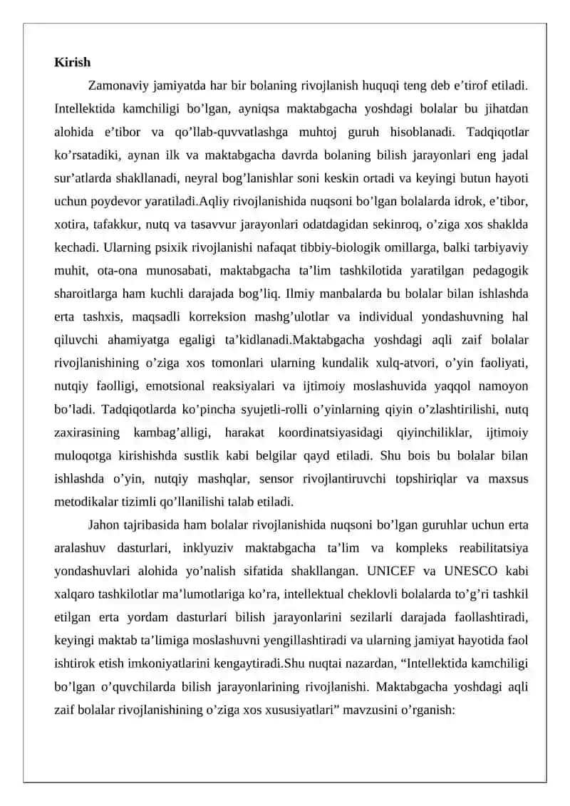 Maktabgacha Yoshdagi Aqli Zaif Bolalar 2