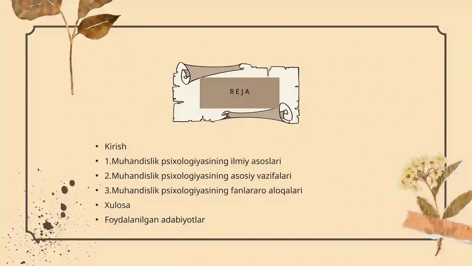 MUHANDISLIK PSIXOLOGIYASINING ILMIY BILIMLAR TIZIMIDAGI O‘RNI 2