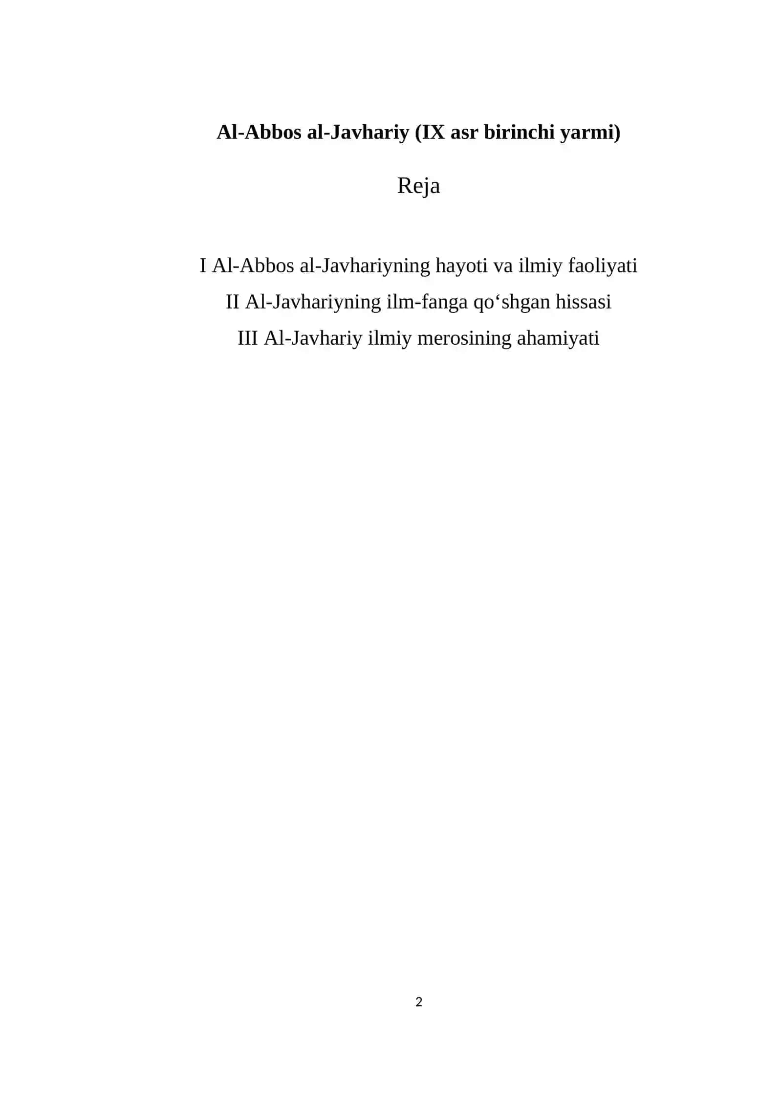 Al-Abbos al-Javhariy (IX asr birinchi yarmi). 2