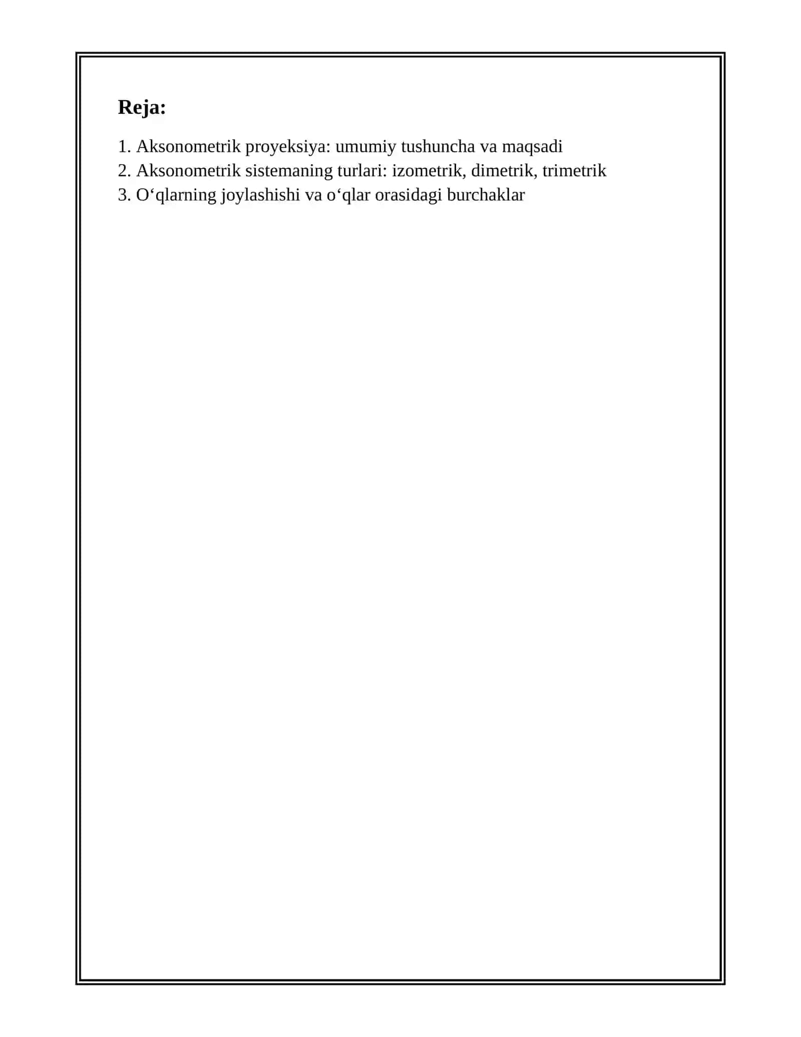 AKSONOMETRIK PROYEKSIYALAR 2