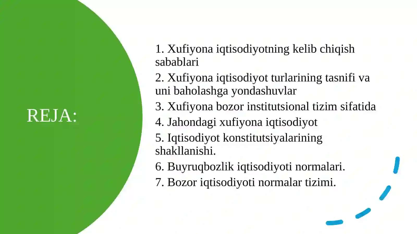 Xufiyona iqtisodiyotning institutsional nazariyasi. Rejali iqtisodiyot instituti va bozor instituti 2