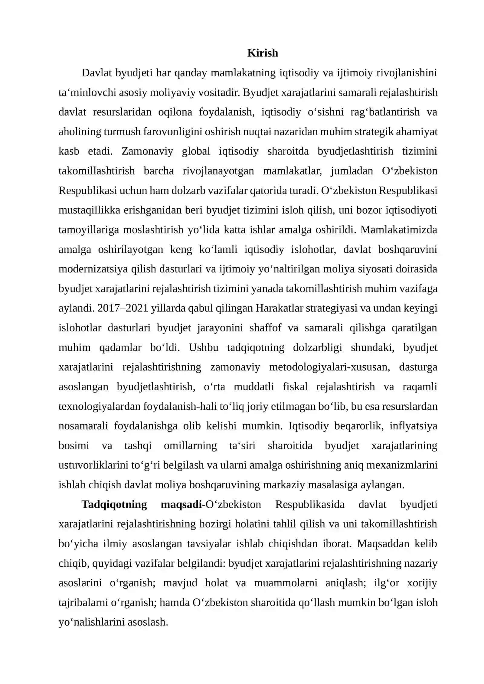 Davlat byudjeti xarajatlarini rejalashtirish va optimallashtirish yo‘nalishlari 2
