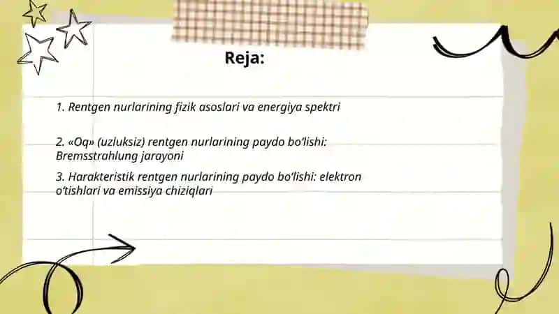 Rentgen nurlari va Mozli qonuni 2