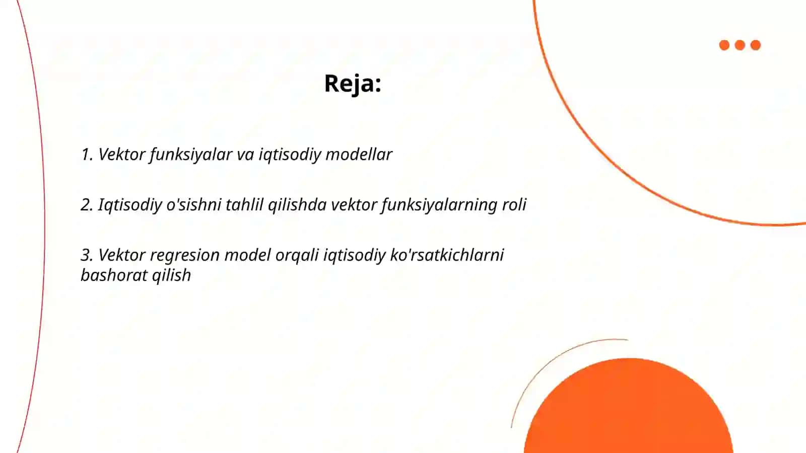 Vector funksiyalarni iqtisodiyot va moliya sohasidagi o'rni 2