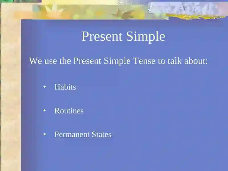Present Simple 2