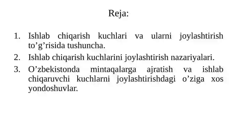 Ishlаb chiqаruvchi kuchlаrni jоylаshtirish qоnuniyatlаri vа tаmоyillаri 2