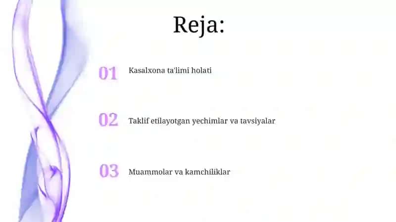 Uzoq davolanuvchilarining talimi 2