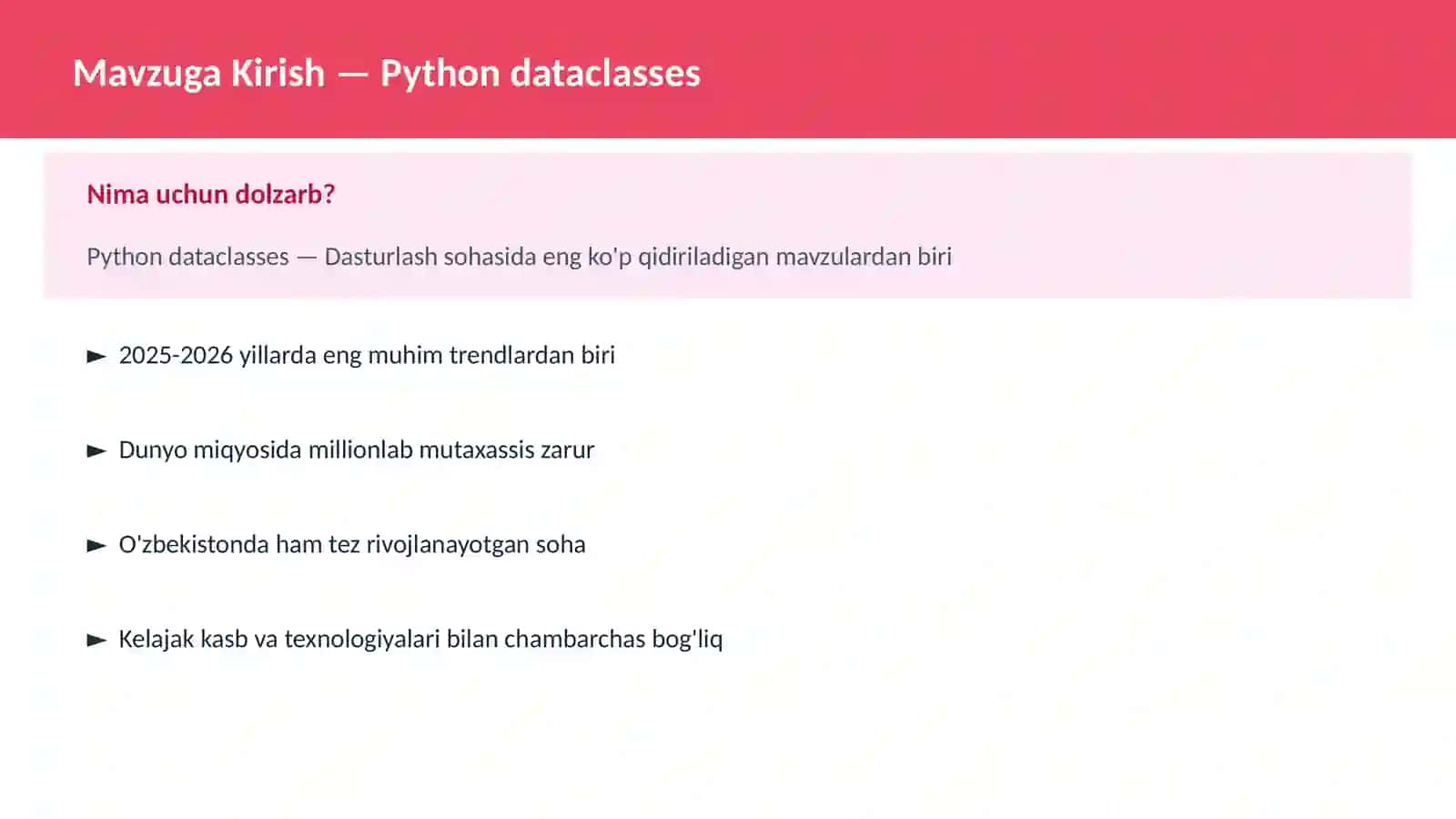 PYTHON DASTURLASH 2