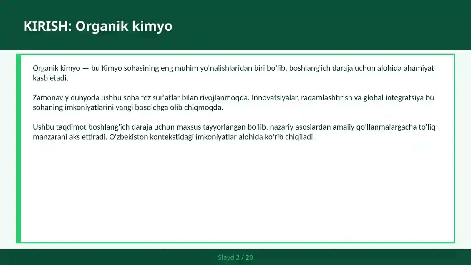 Organik kimyo 2