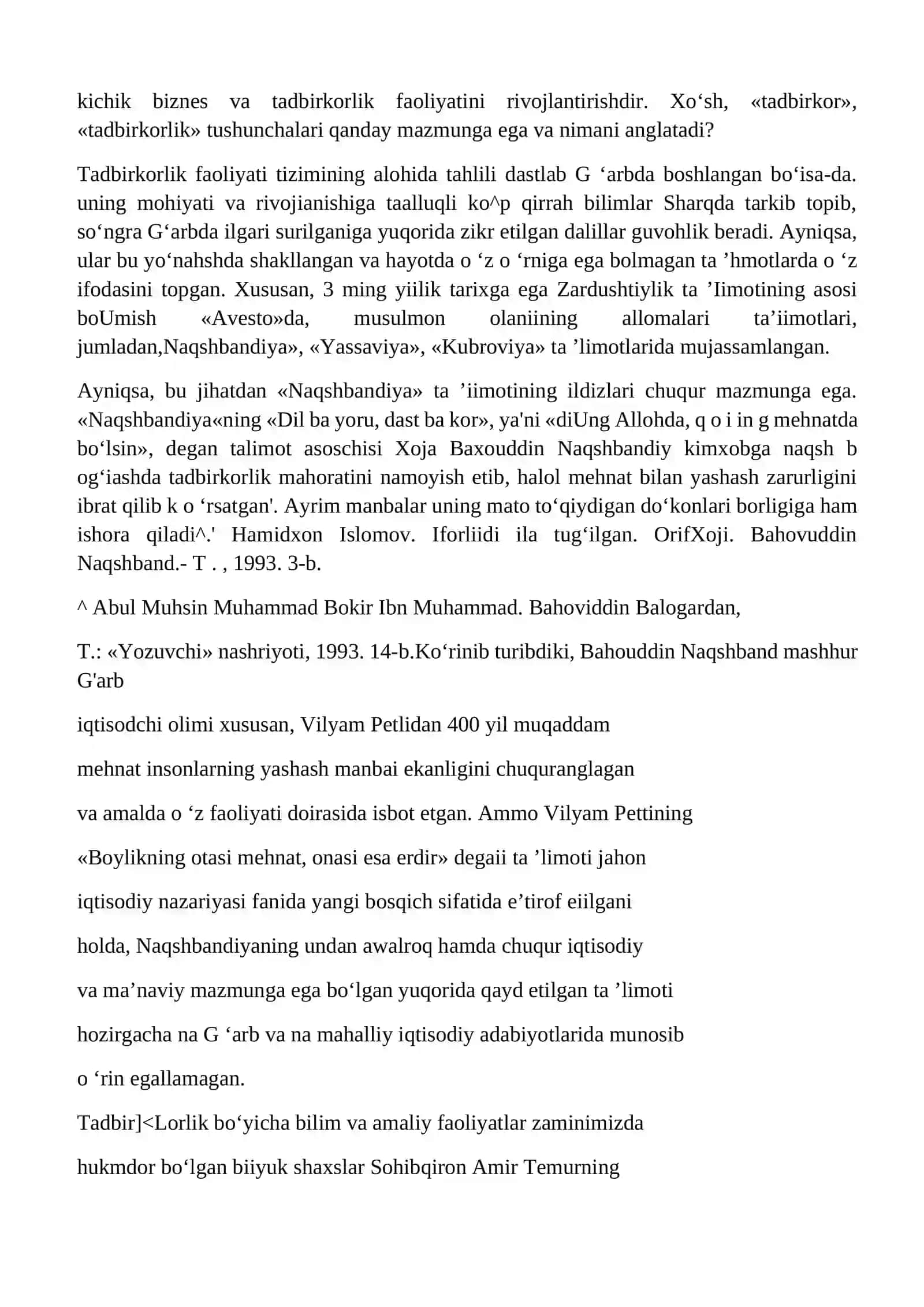Kichik biznes va tadbirkorlikning mohiyati va mazmuni 2