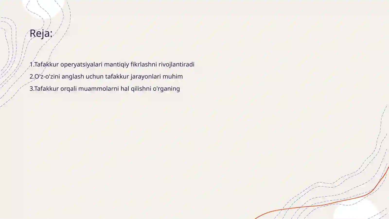 Tafakkur operyatsiyalari 2