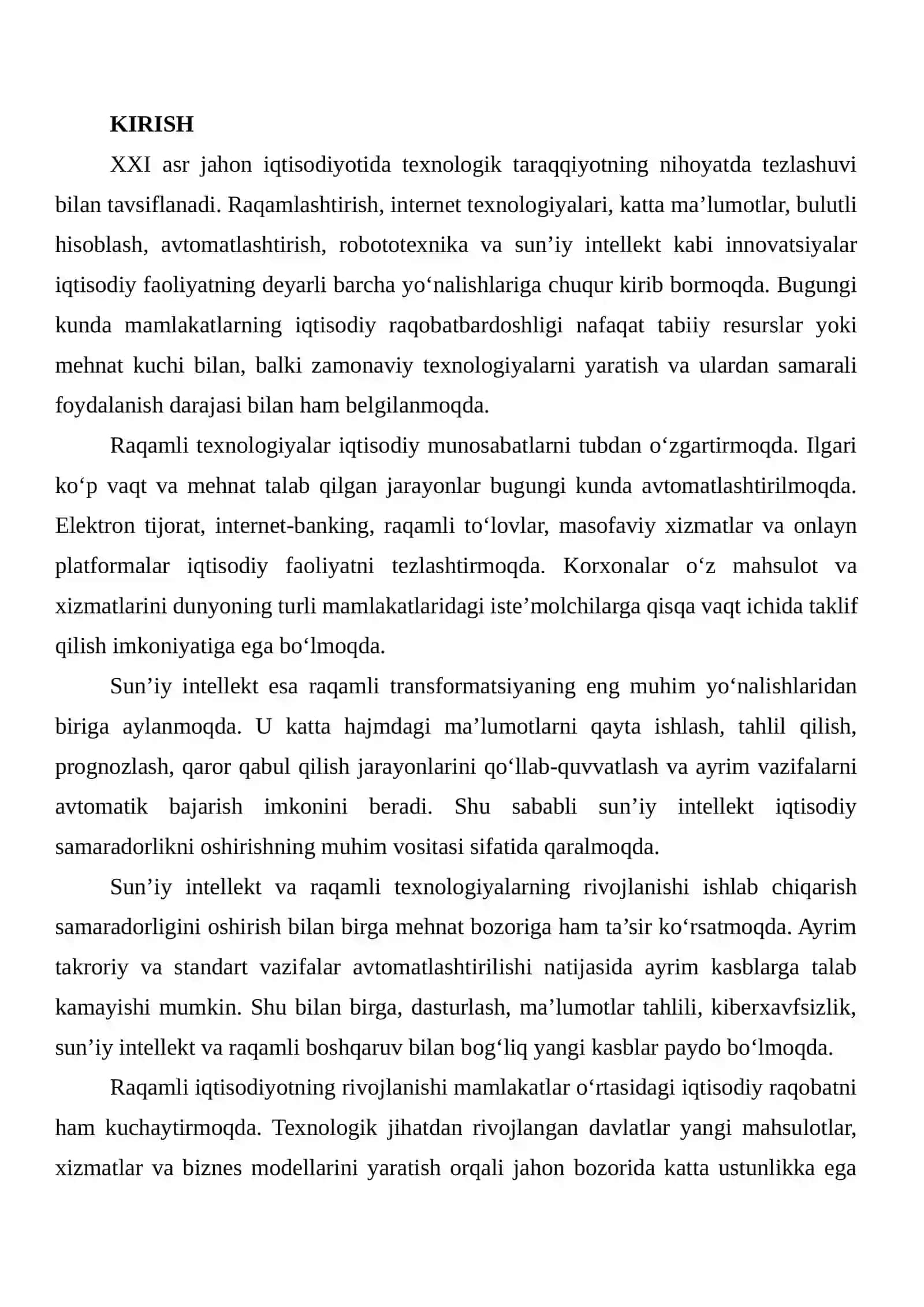 JAHON IQTISODIYOTIDA SUN’IY INTELLEKT VA RAQAMLI TEXNOLOGIYALARNING AHAMIYATINI O‘RGANISH 2