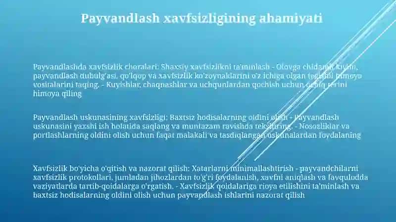 Kavsharlash Usullari Asbob Uskunalari Va Texnika Xavfsizlik Qoidalari 2