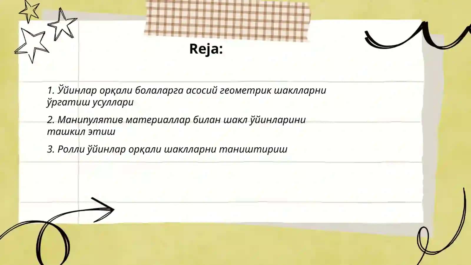 Гоёметрик шакилларни уйин оркали ургатиш усуллари 2