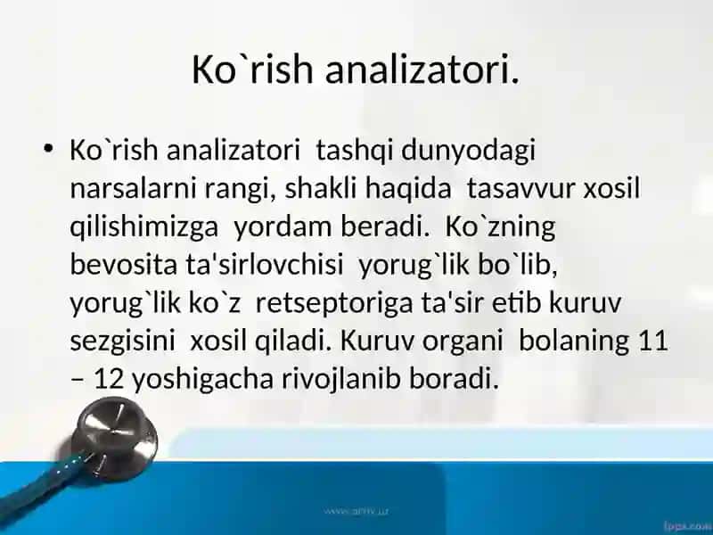 Ko`rish va eshitish organlarining gigiеnasi 2