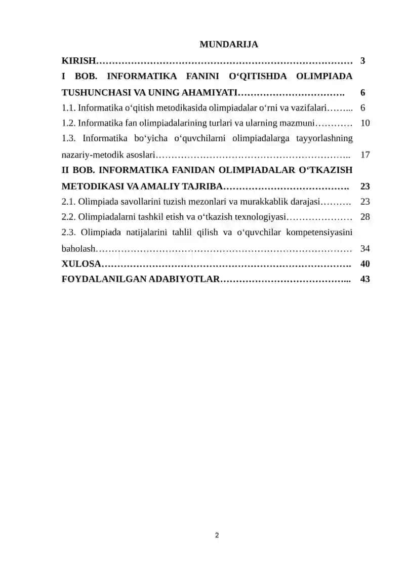Informatika va axborot texnalogiyalari fanidan olimpiyadalar o'tkazish 2