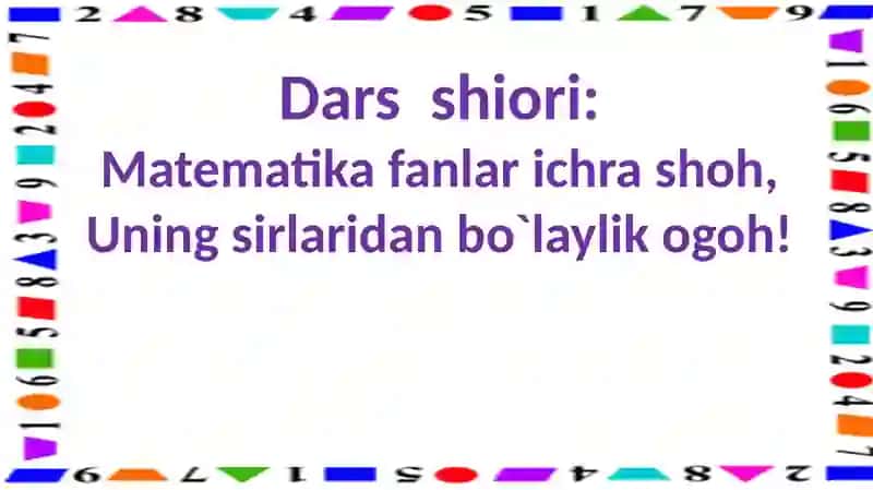 Kasrlarni taqqoslash. Teng kasrlar 2
