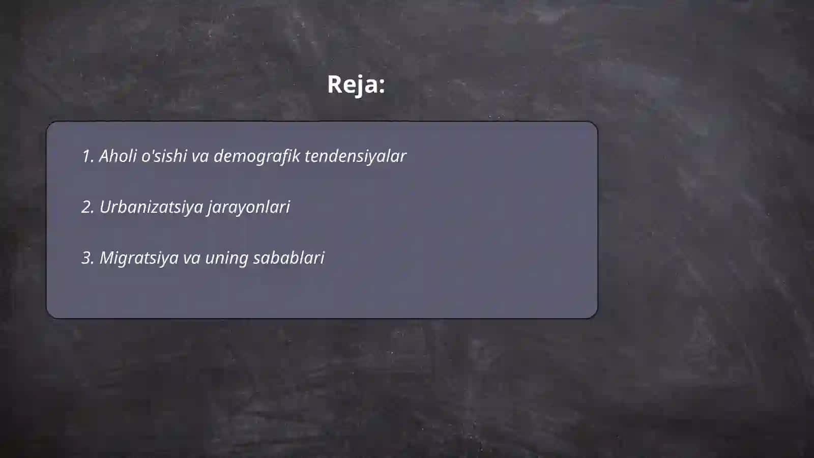 Aholi siyosati va prognozi 2