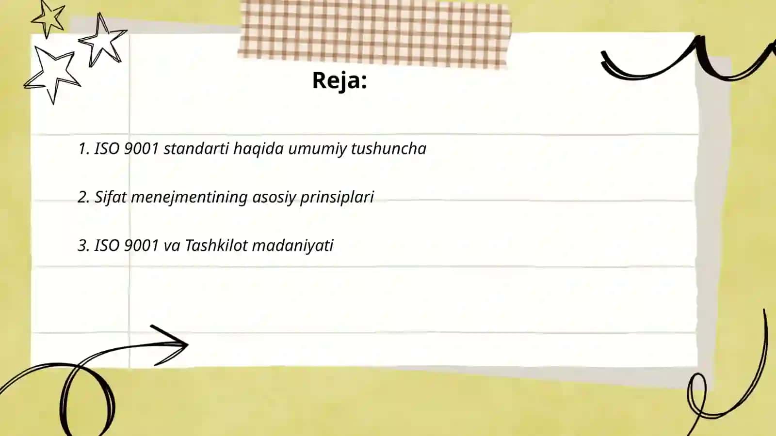ISO9001 Metadalogiyasinig sifatni boshqarishdagi oʻrni 2