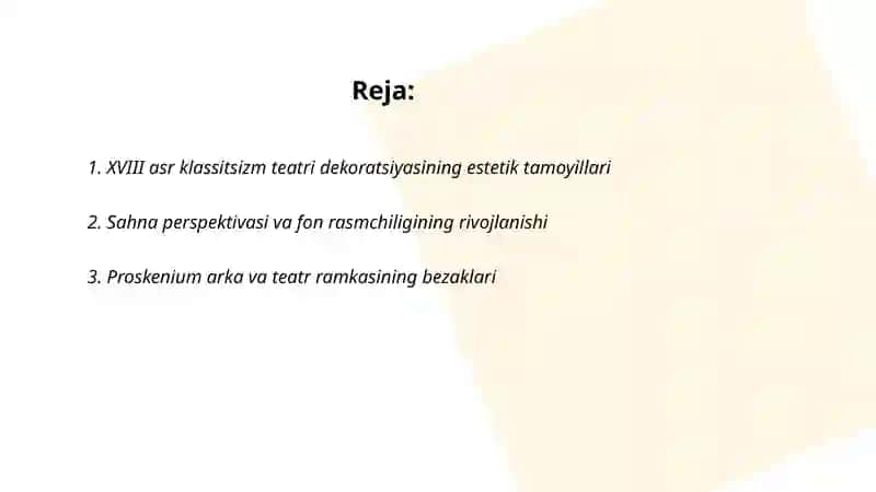 XVIII asr klassitsizm teatri dekoratsiyasi 2