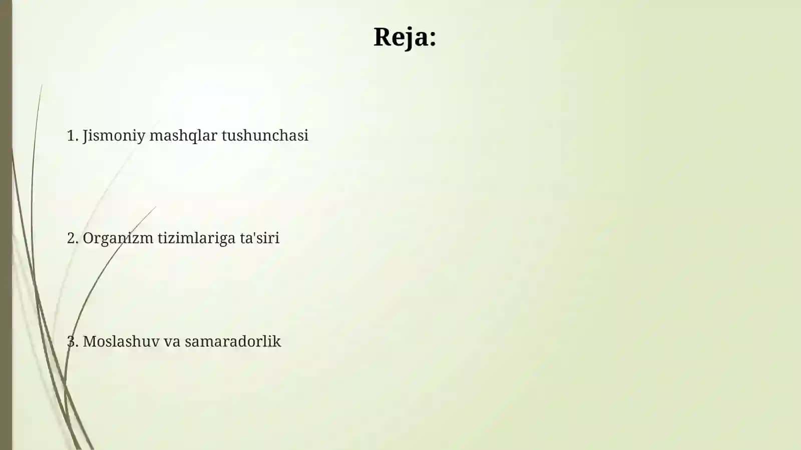 Jismoniy mashqlarning fiziologik tavsifi 2