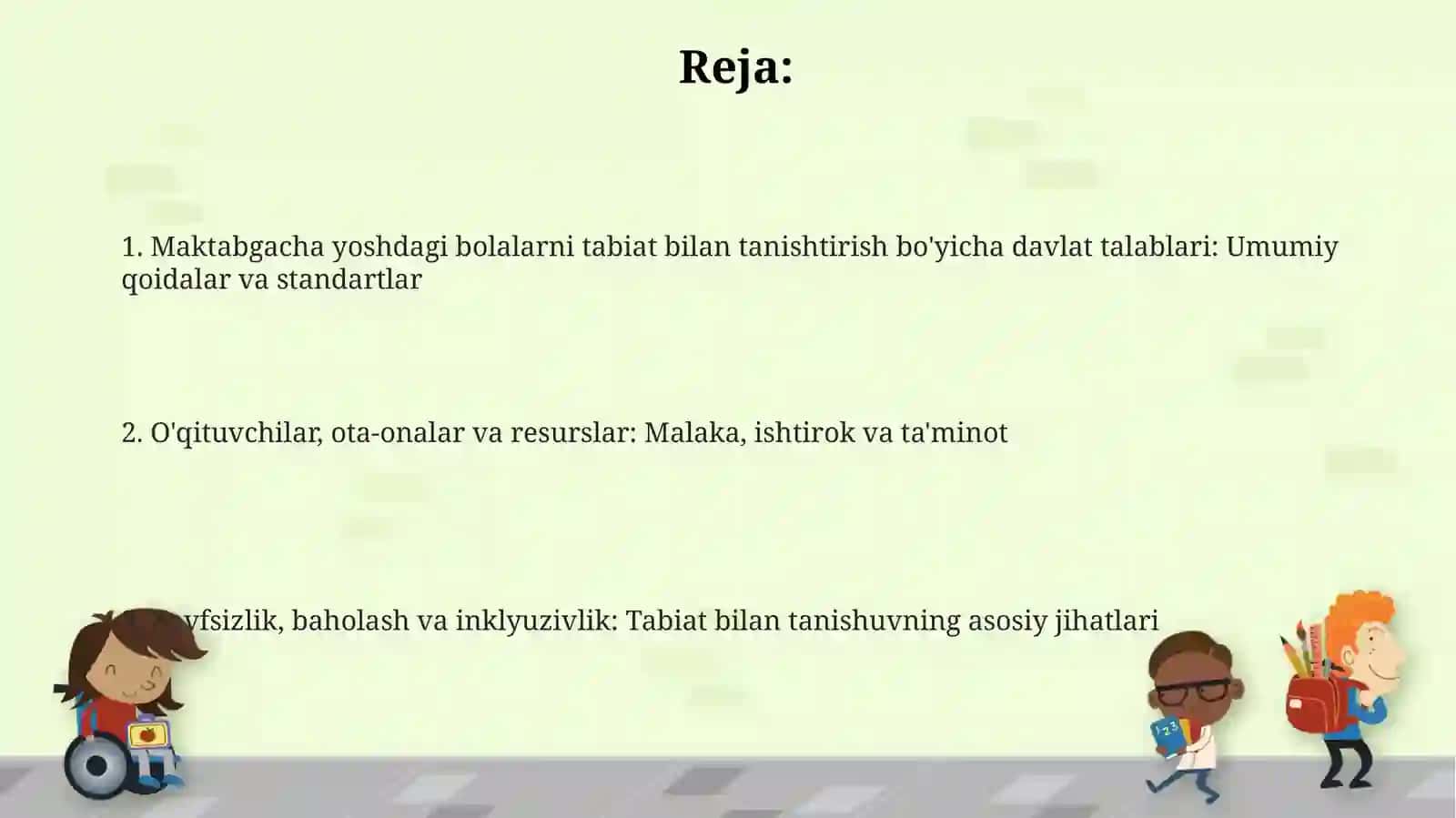 Maktabgacha yoshdagi bolalarni tabiat bilan tanishtirish bo‘yicha davlat talablari 2