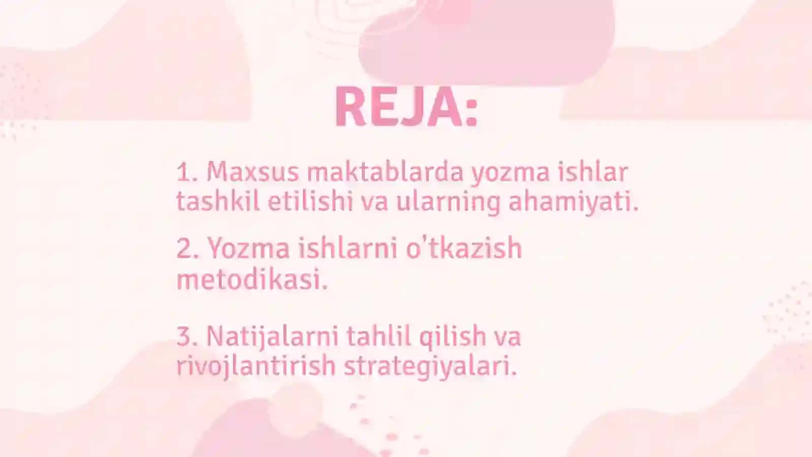 MAXSUS MAKTABDA YOZMA ISHLAR VA ULARNI O'TKAZISH METODIKASI 2