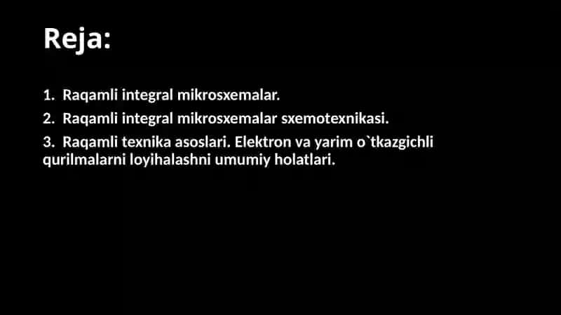 Raqamli integral mikrosxemalar sxemotexnikasi 2