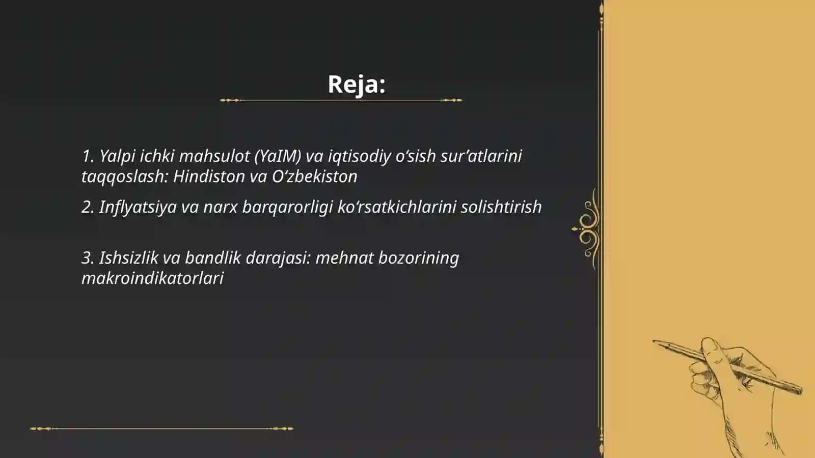 Hindiston va Oʻzbekiston oʻrtasidagi makroiqtisodiy koʻrsatkichlarning tahlili 2