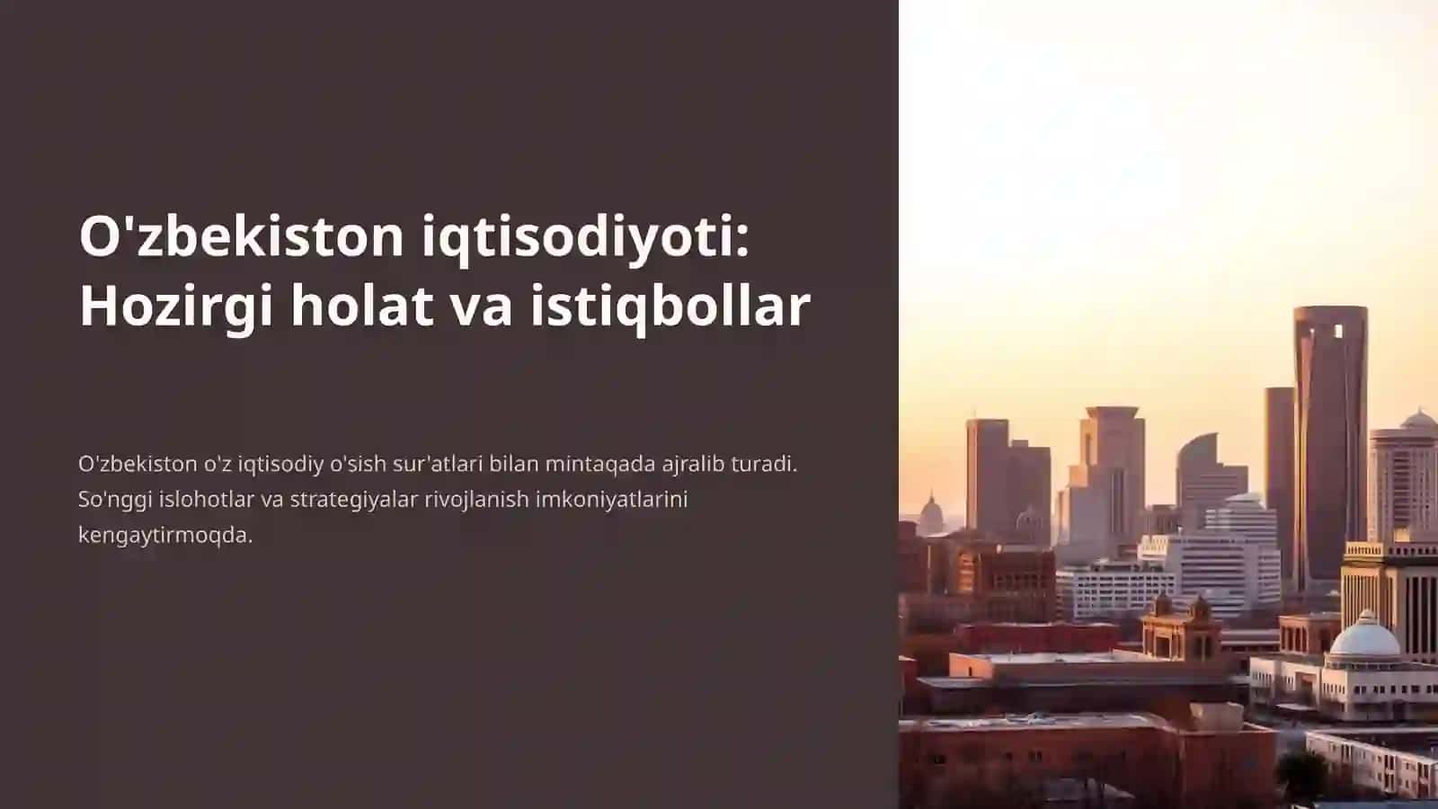 O'zbekiston iqtisodiyoti: Hozirgi holat va istiqbollar 2