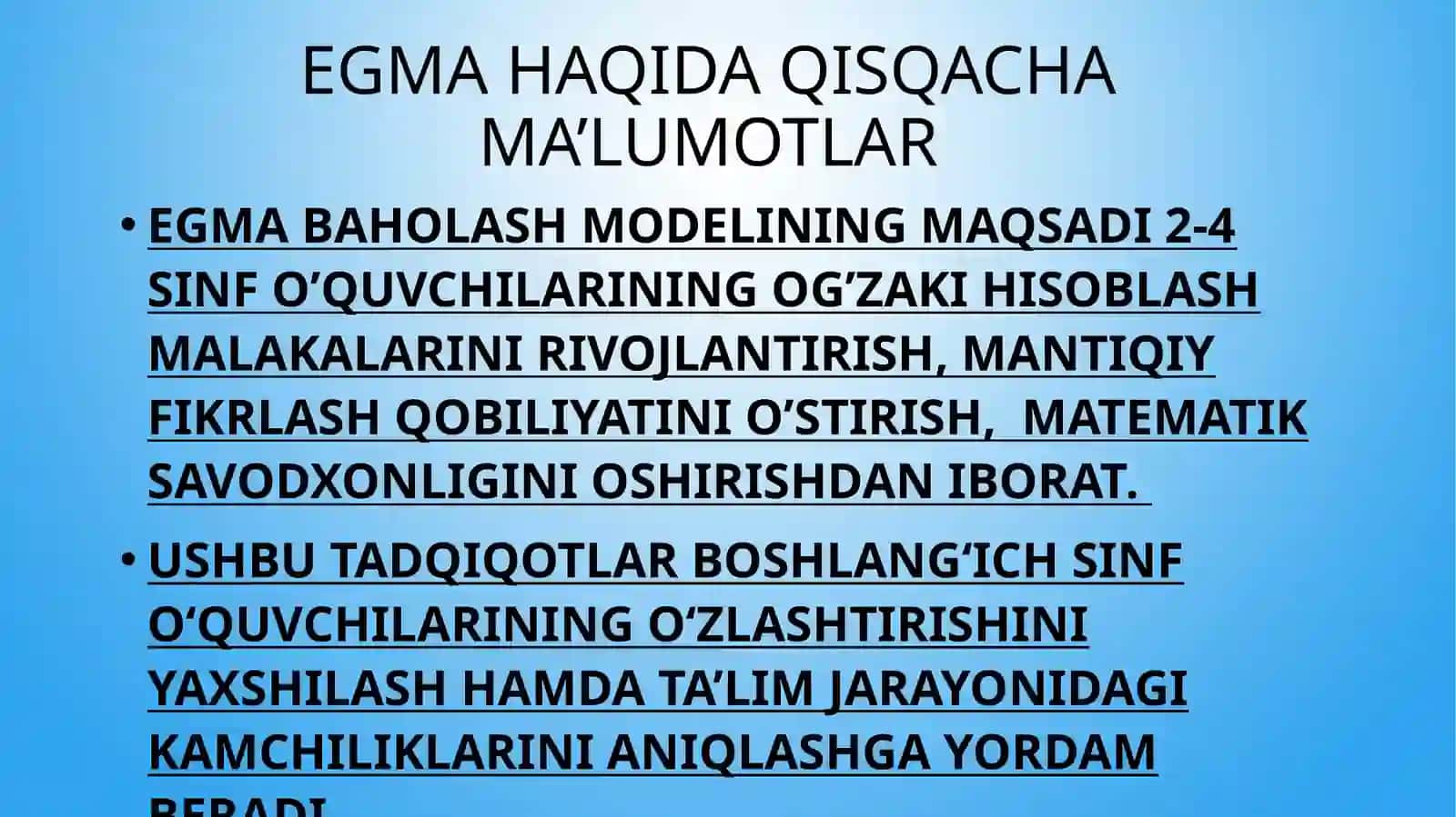 Egma haqida qisqacha ma’lumotlar 2