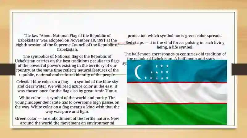 The state symbols of the Republic of Uzbekistan 2