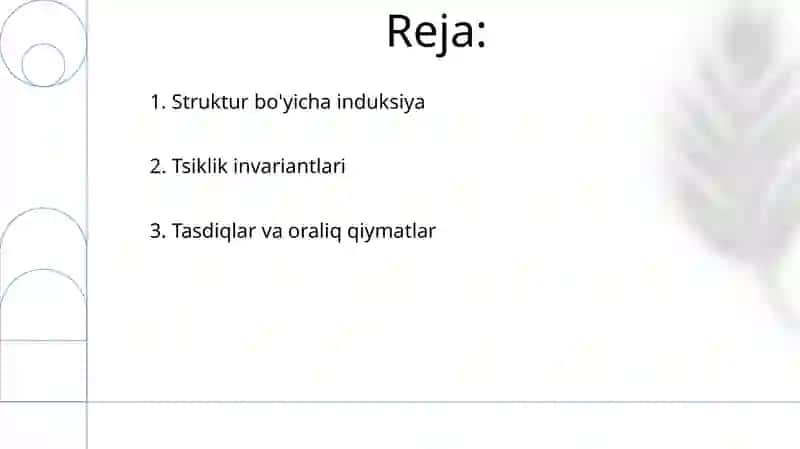 Algoritm toʻgʻriligini tekshirishga misollar 2