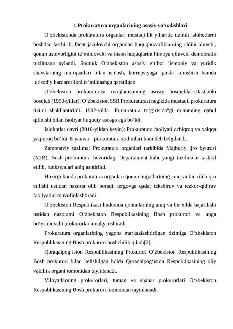 O'ZBEKISTONDA PRAKRATURA ORGANLARINI RIVOJLANISHI 2
