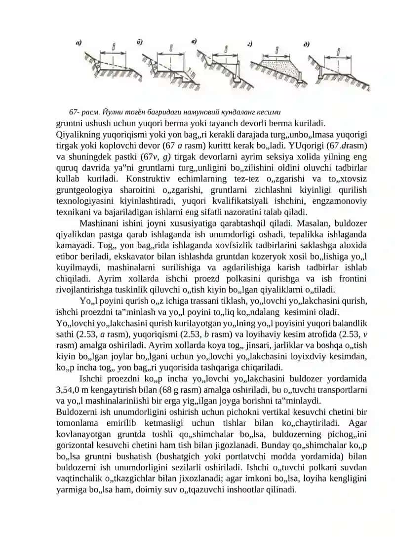 MURAKKAB TABIIY-IQLIM SHAROITLARDA YO‘L POYINI QURISH REJA 2